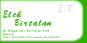 elek birtalan business card